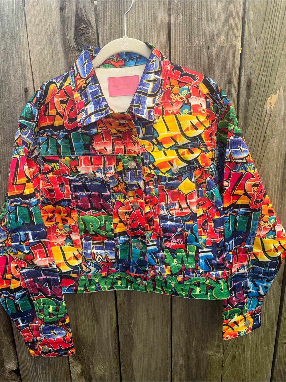 Azalea Wang Streetwear Graffiti Artsy Hip Hop Jacket Women’s Size Large New